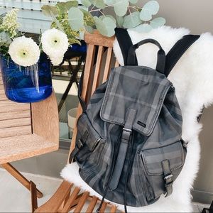 BURBERRY Vintage Classic Black Plaid Backpack